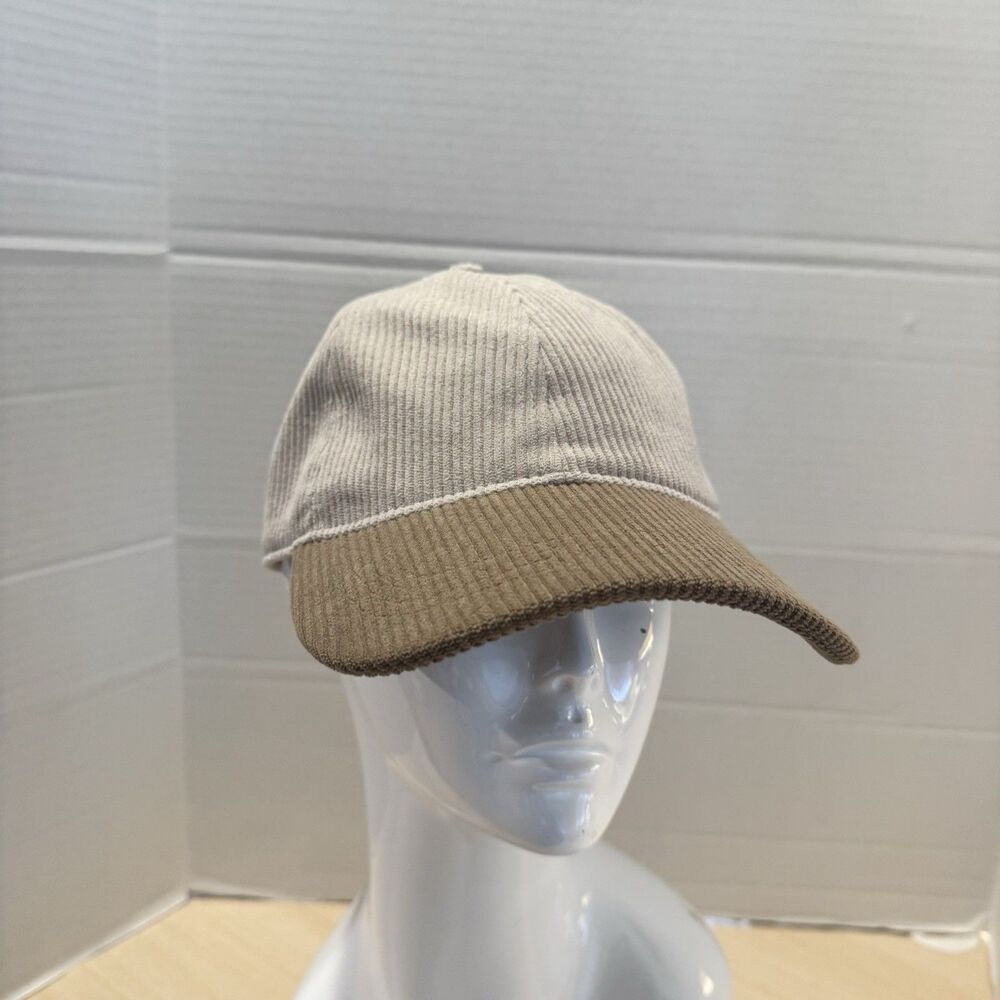 Abercrombie & Fitch Hat Cap Strap Back One Size Beige Corduroy Dad Hat Mens
